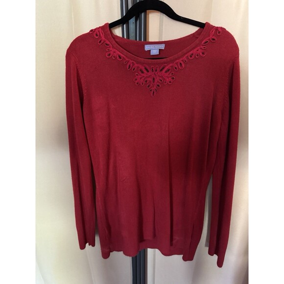 Laura Scott Sweater In Excellent Condition Size Medium 10 Red - Picture 1 of 3